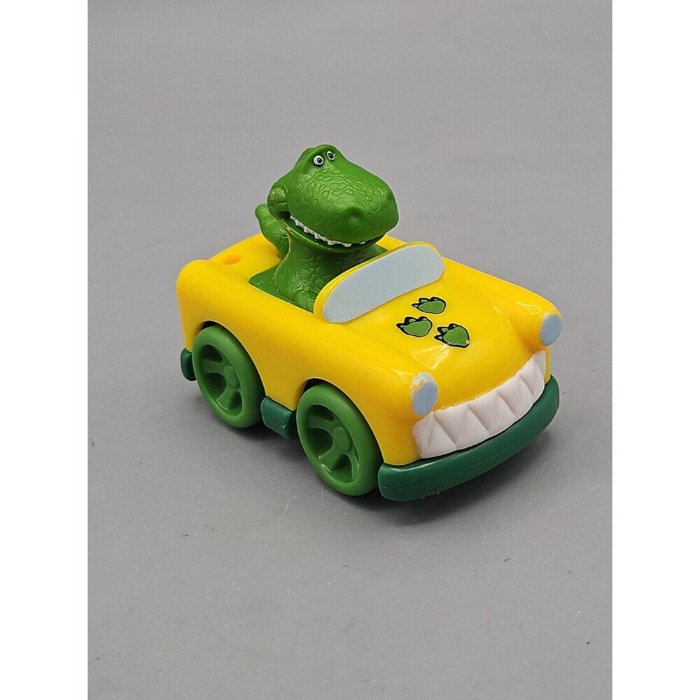 Fisher Price Little People Toy Story Wheelie Rex Yellow Car Foot Print Pattern